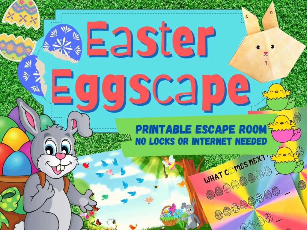 Easter Egg Escape Room Game Printable Party Adventure Game For Kids Families And Adults Fun Easter Bunny Escape Kit Easter Egg Hunt