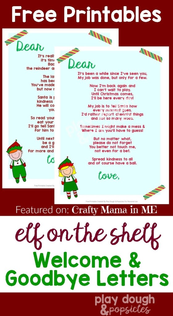 Elf On The Shelf Letters Free Printables Crafty Mama In ME 