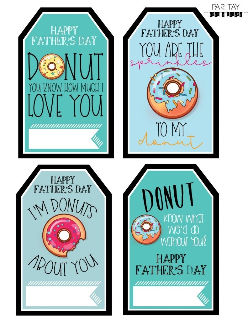 Father s Day Donut Tags Party Like A Cherry