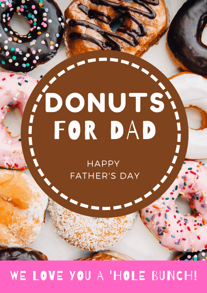 Father s Day Donuts For Dad Printable Giveaway For Hamilton Beach Coffee Maker 
