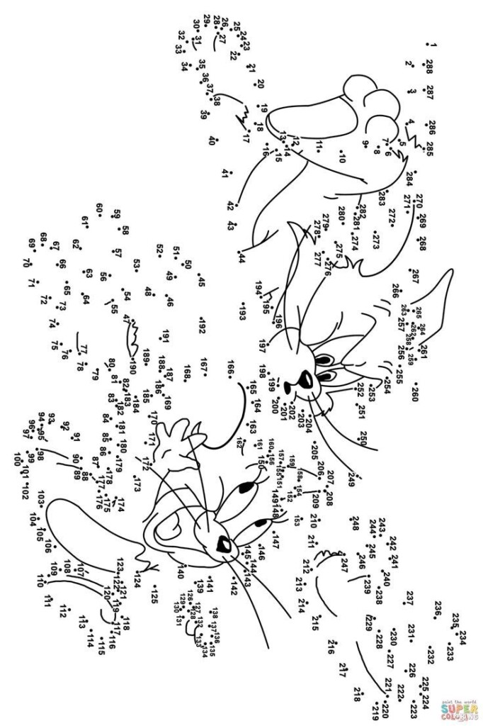 Tom And Jerry Points Relier Adulte Point Point Imprimables Points Relier