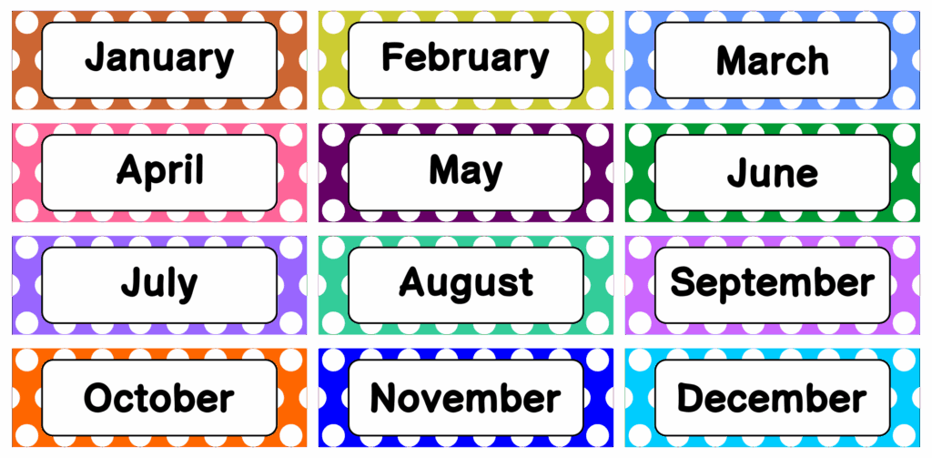 10 Best Printable Calendar Month Labels Printablee Printable Labels