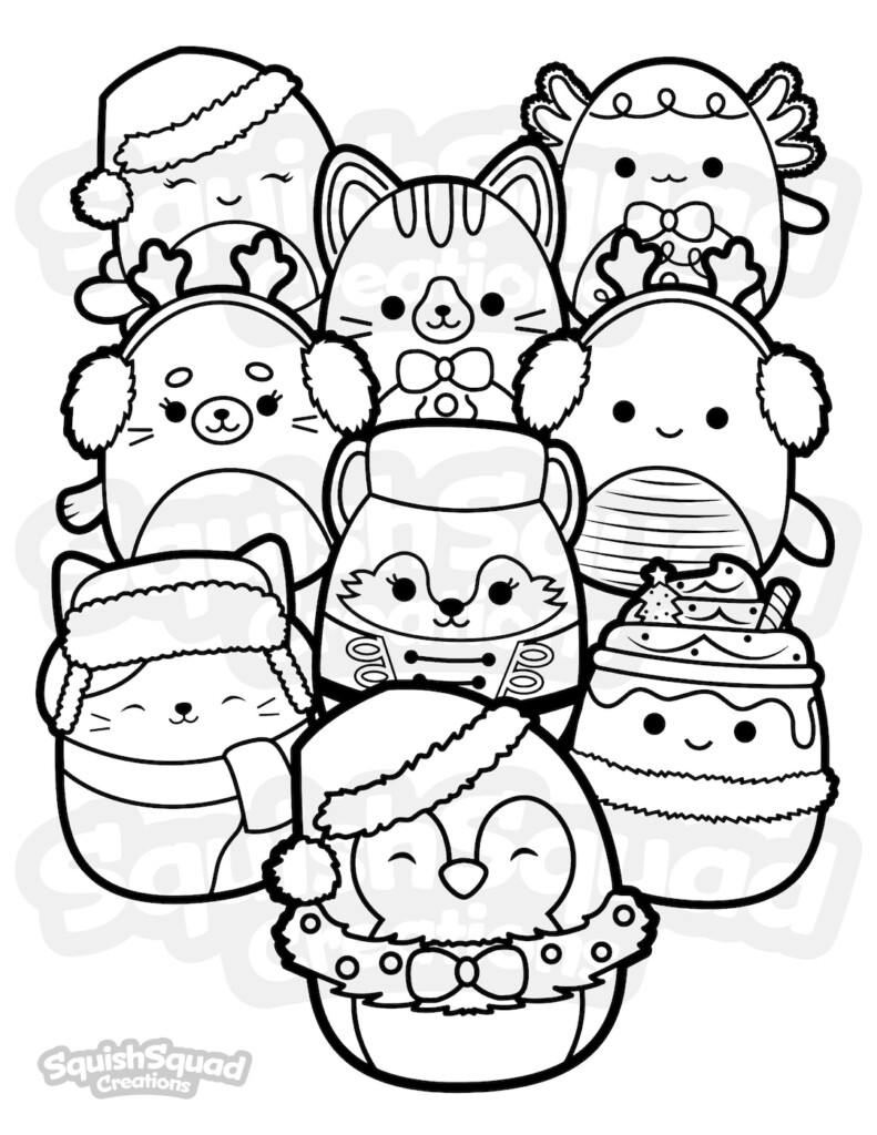 10 Squishmallow Christmas Coloring Pages Free Printable Bratz Coloring