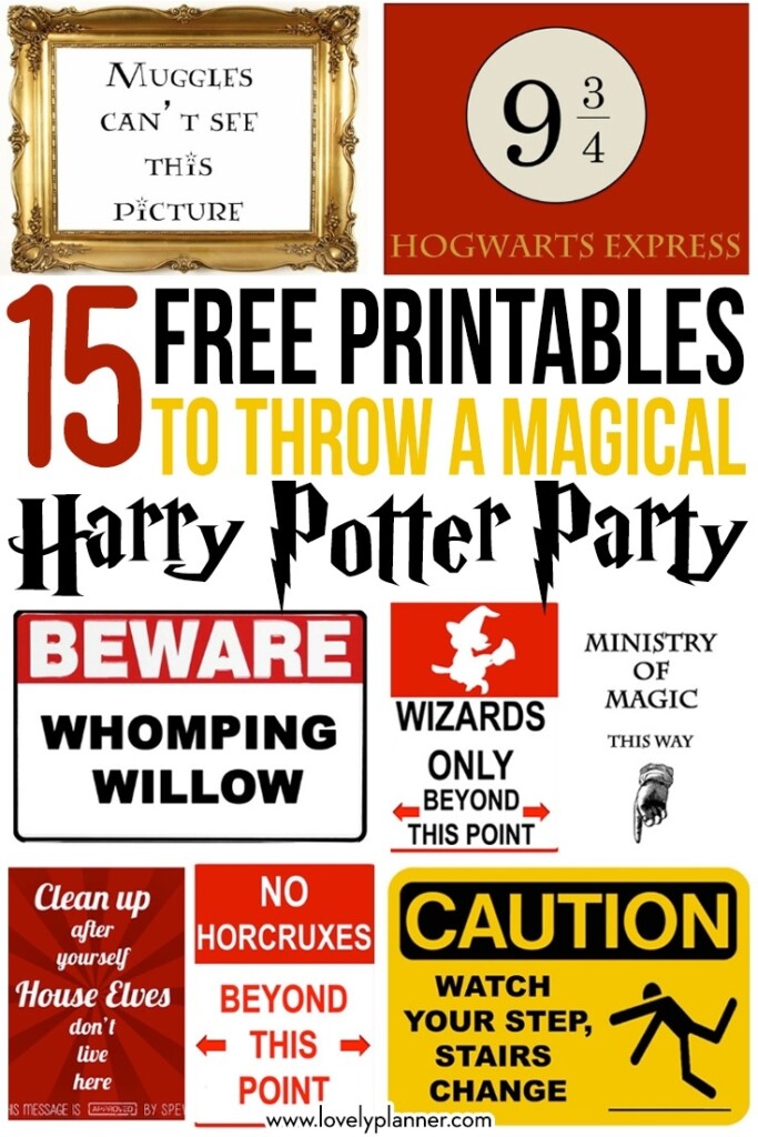 15 Free Harry Potter Party Printables Part 1 Lovely Planner Free 
