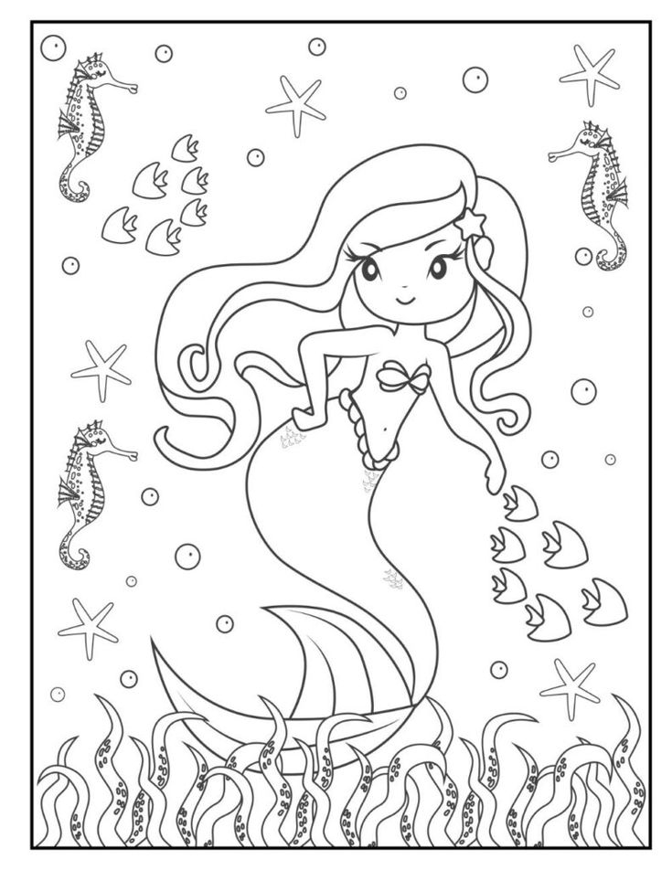 20 Free Mermaid Coloring Pages For Download