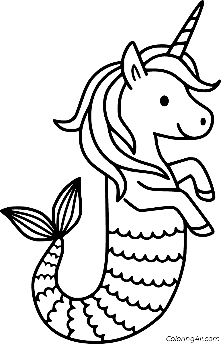 20 Free Printable Unicorn Mermaid Coloring Pages Easy To Print From