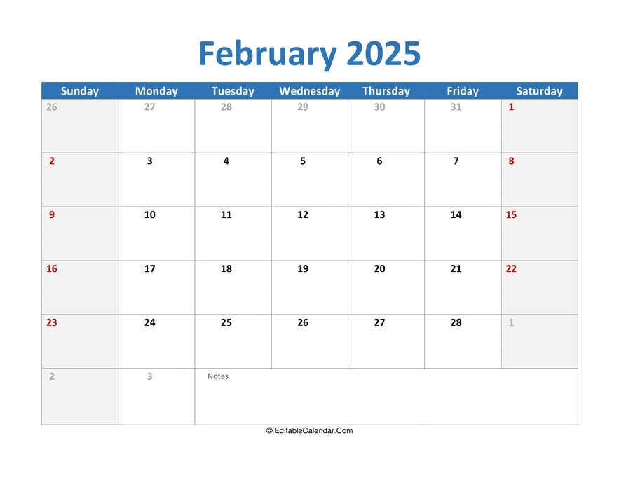 2025 February Calendar Free Printable Templates 2025 Joseph Akeroyd