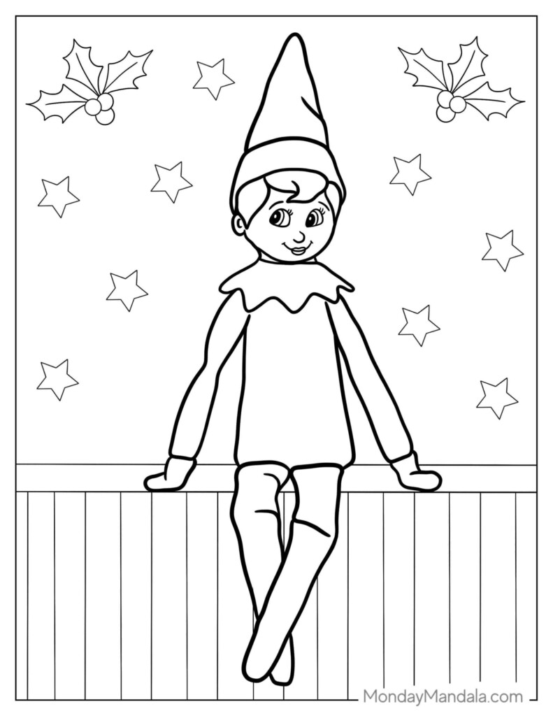 26 Elf On The Shelf Coloring Pages Free Pdf Printables Artofit