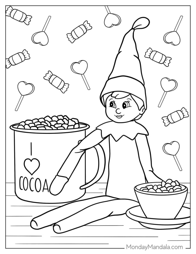 26 Elf On The Shelf Coloring Pages Free Pdf Printables Artofit