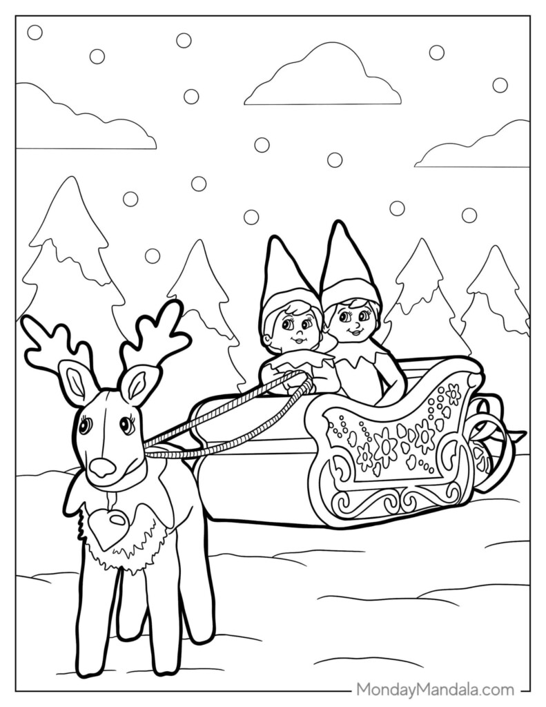 26 Elf On The Shelf Coloring Pages Free Pdf Printables Artofit