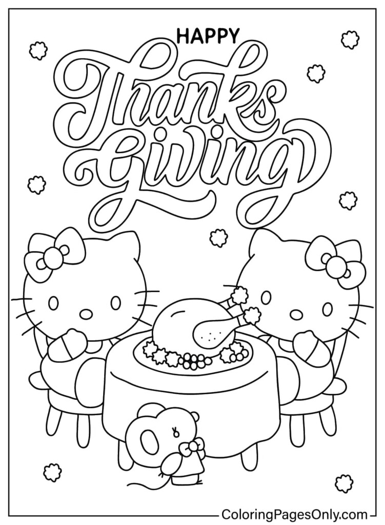 28 Thanksgiving Cartoon Coloring Pages Coloringpagesonly com