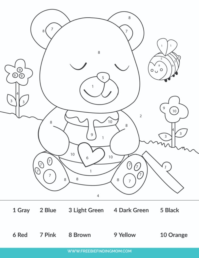 3 Free Simple Easy Color By Number For Adults And Kids Printables 