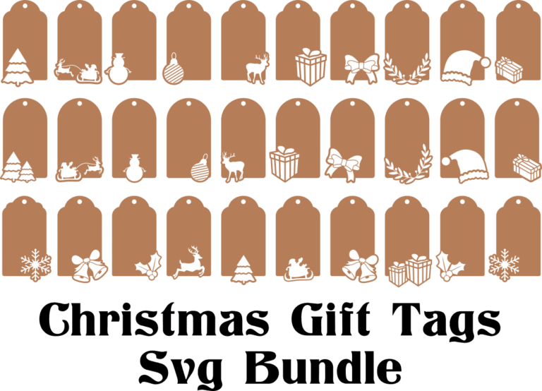 30 Christmas Gift Tags Svg Bundle Free Svg File For Members SVG Heart