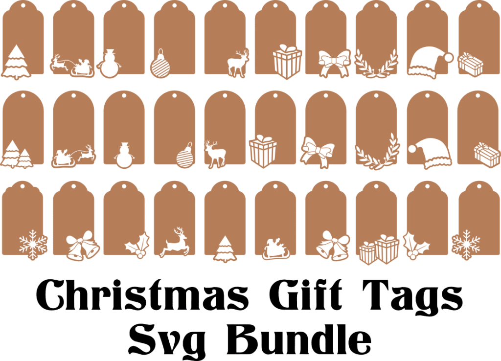 30 Christmas Gift Tags Svg Bundle Free Svg File For Members SVG Heart
