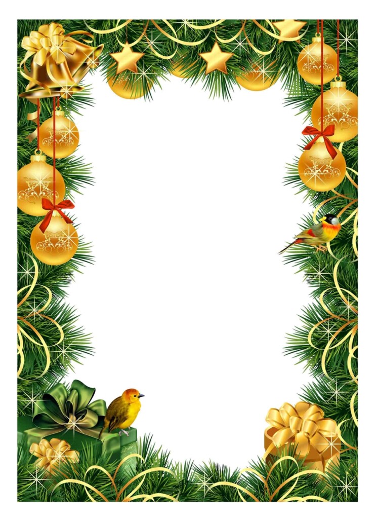 35 FREE Christmas Borders And Frames PrintableTemplates