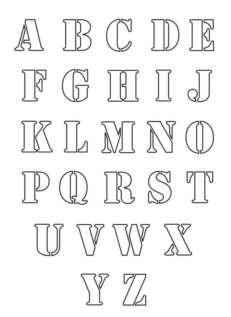 4 Inch Letter Stencils Printable