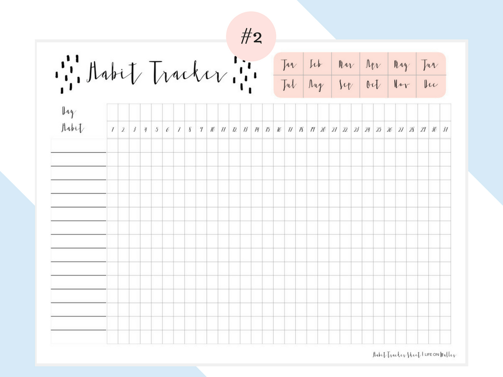 40 Ideas To Track In Your Daily Habit Tracker Free Printable 
