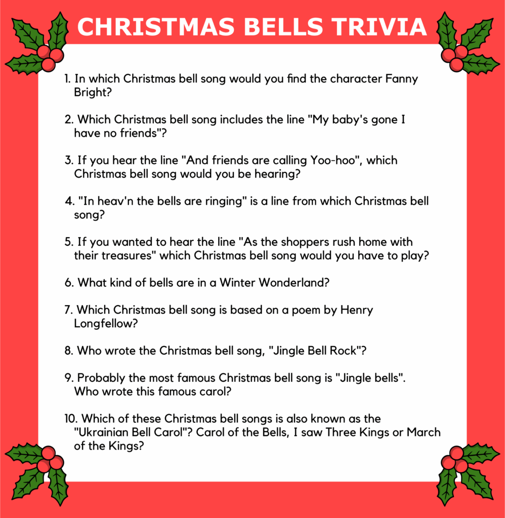 6 Best Free Printable Christmas Trivia Game Printablee