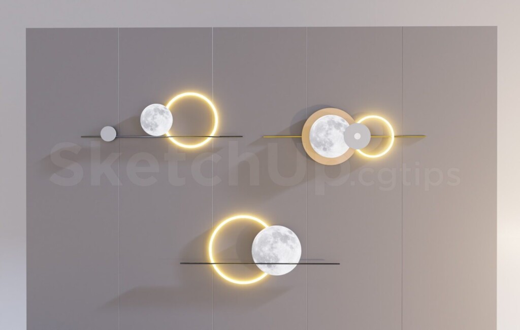 6898 Free Sketchup Wall Decor Model Download Sketchup Models For 