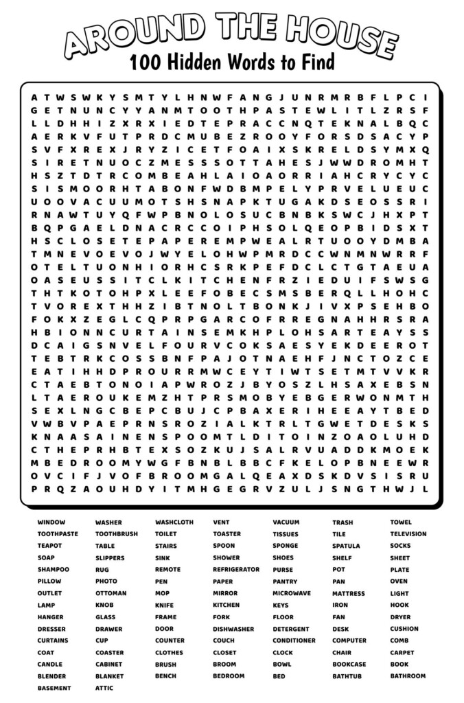 8 Best 100 Word Word Searches Printable Printablee Printable Word Search