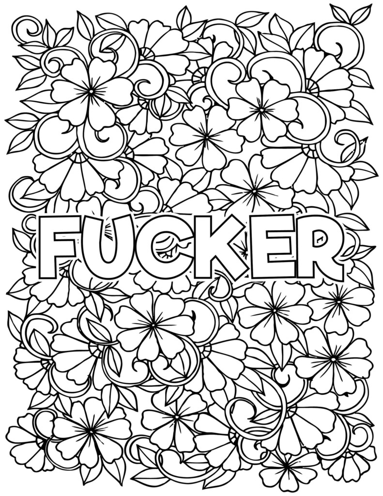 Adult Coloring Pages Swear Words Classic Fuck Edition Etsy Motherhood