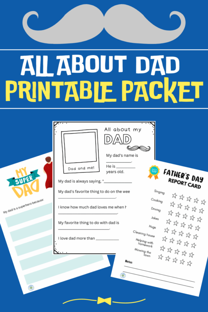 All About My Dad Printable Free PDF 