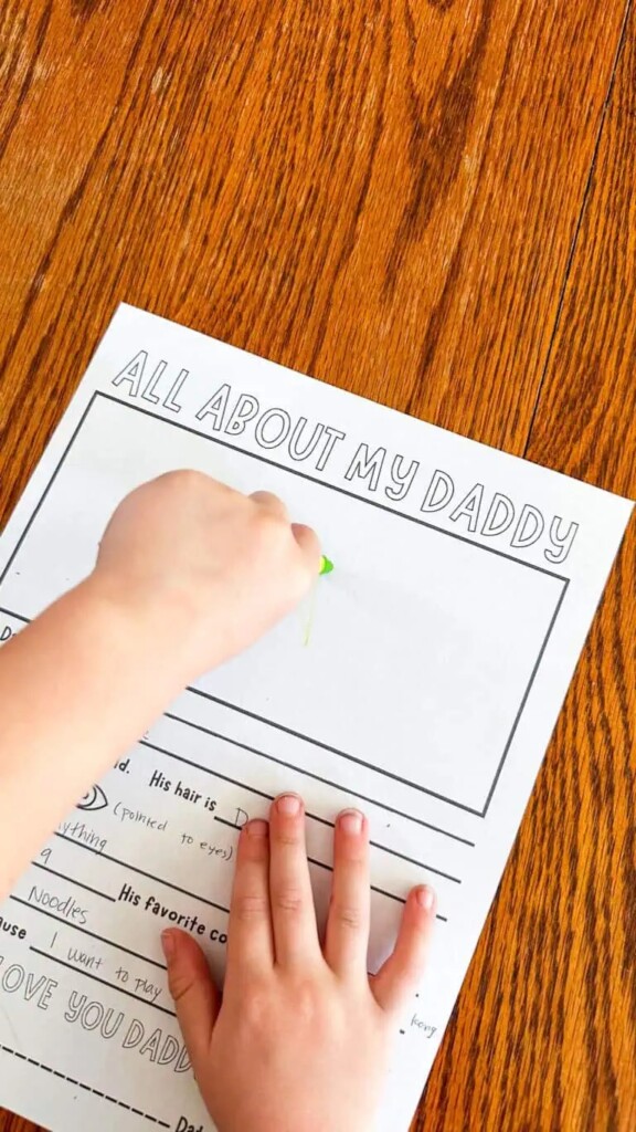 All About My Daddy Free Printable The Keele Deal