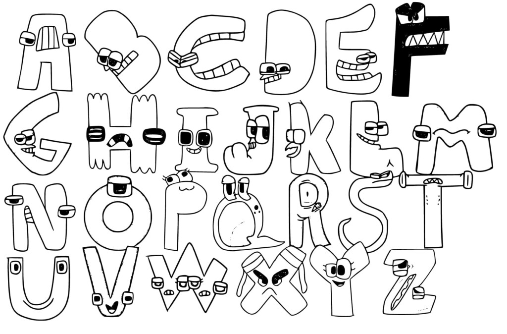 Alphabet Lore Coloring Pages Coloring Home