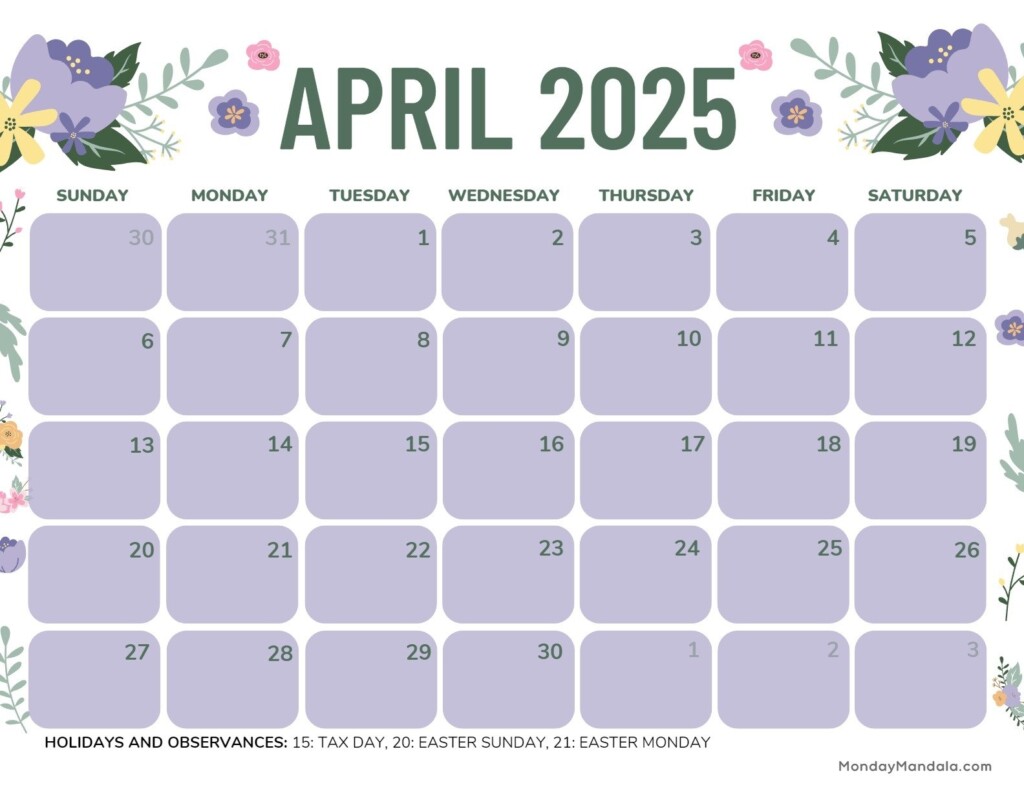April 2025 Printable Calendar Unbelievable Calendar Canada 2025