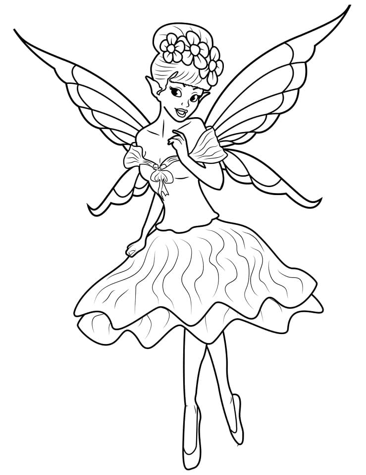 Beautiful Fairy Coloring Page Free Printable Coloring Pages For Kids