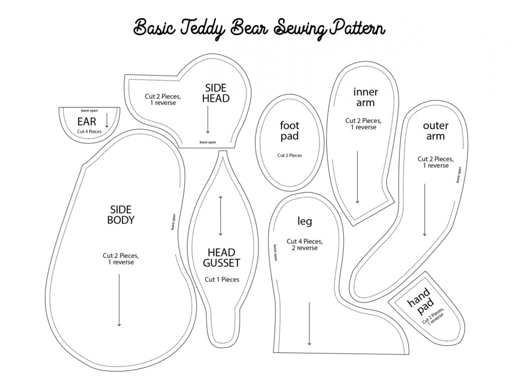 Beginner Memory Bear Sewing Pattern Free Printable FREE Printable HQ