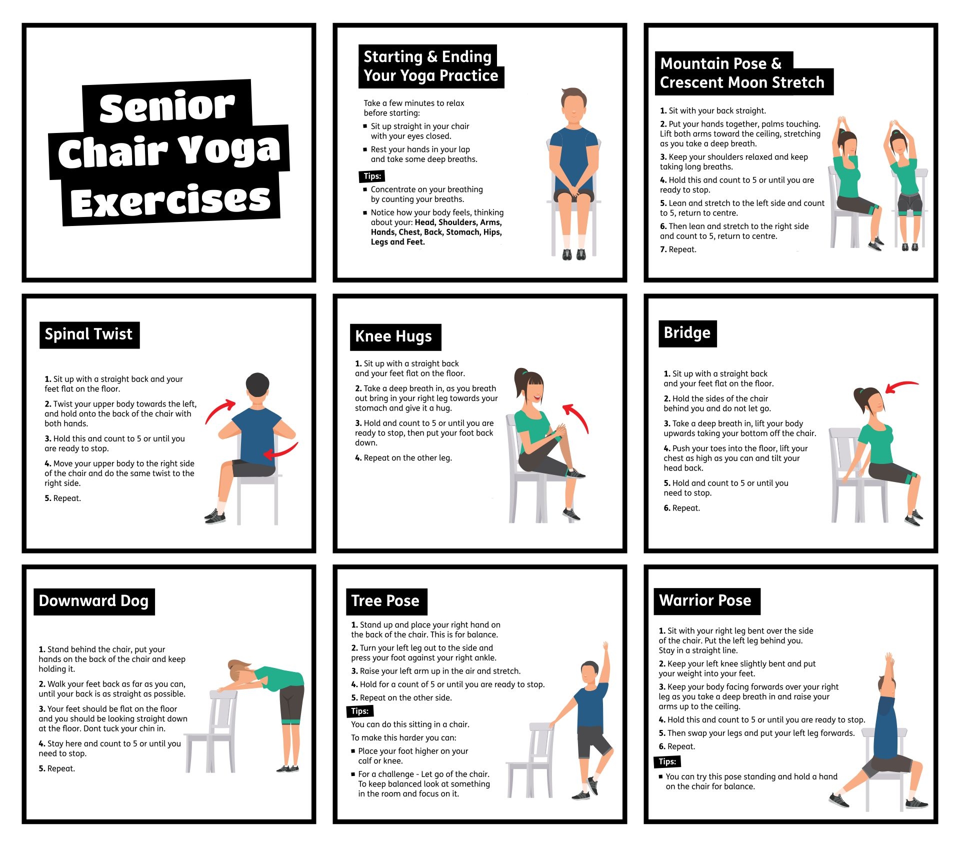 Best Printable Chair Yoga Poses PDF For Free At Printablee 43 OFF