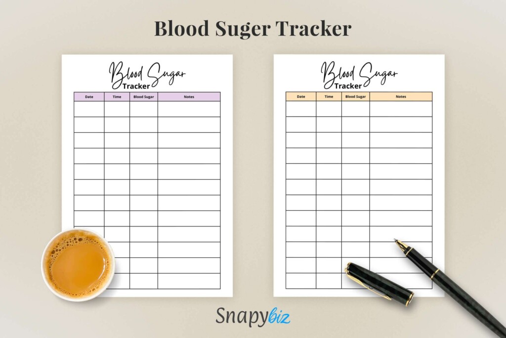 Blood Sugar Log Printable Glucose Log