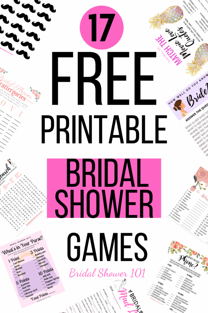 Bridal Shower Free Printable Games Printable Word Searches