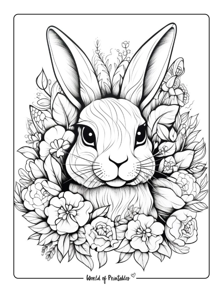 Bunny Coloring Pages World Of Printables
