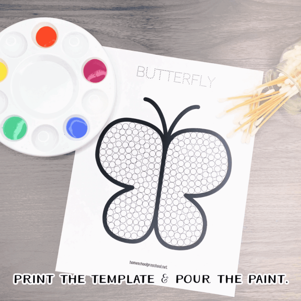 Butterfly Dot Art Printable Homeschool Preschool