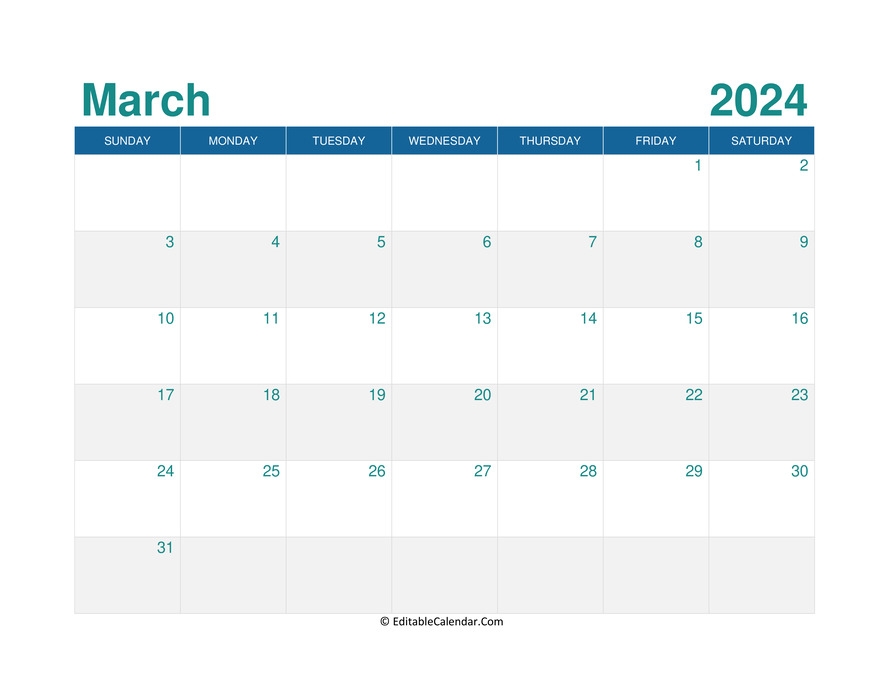 Calendar 2025 Printable Free Monthly March 2025 Irene Martin