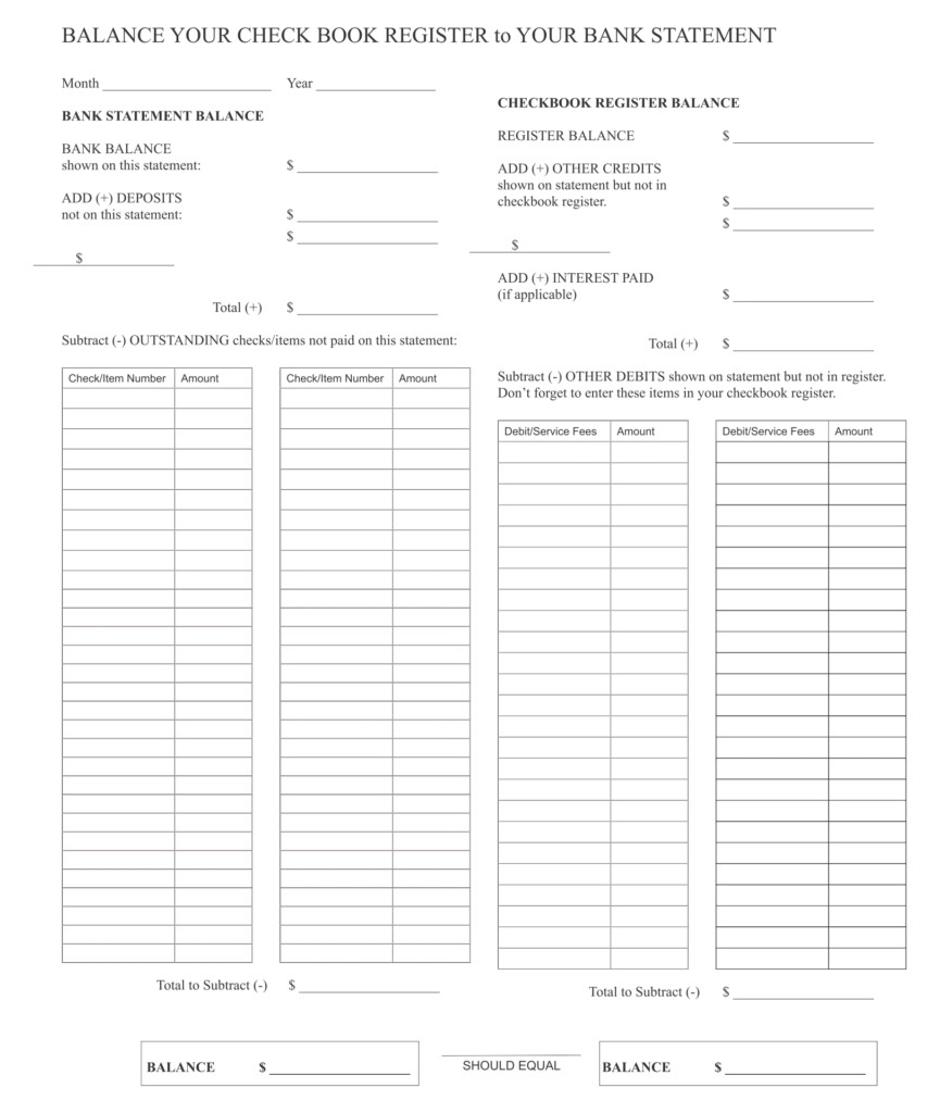 Check Registers For Checkbooks 10 Free PDF Printables Printablee