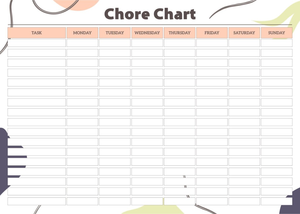 Chore Charts 10 Free PDF Printables Printablee