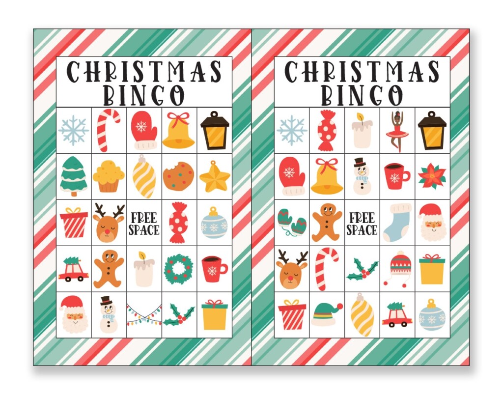 Christmas Bingo Printable 40 Unique Bingo Cards