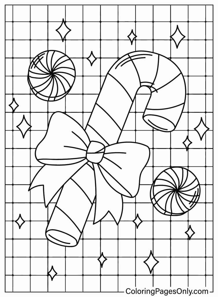 Christmas Candy Cane Free Printable Coloring Page Free Printable 