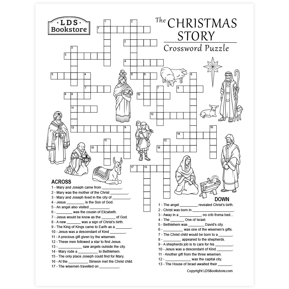 Christmas Crossword Free Printable FREE Printable A Z