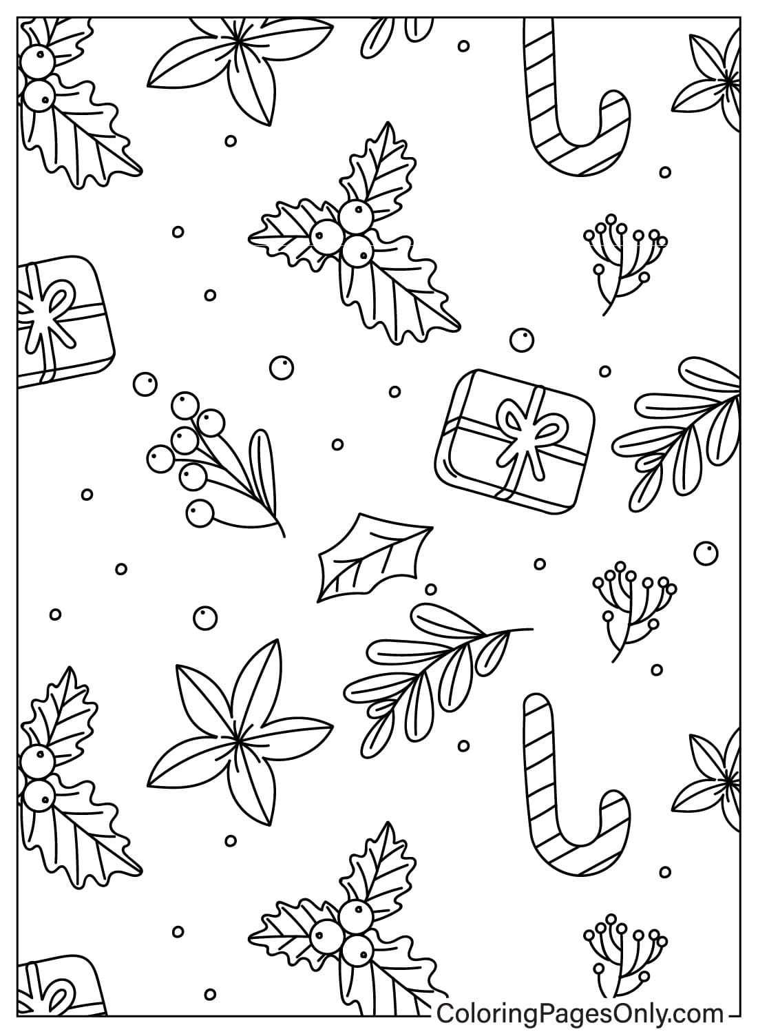 Christmas Pattern Free Printable Coloring Page Free Printable