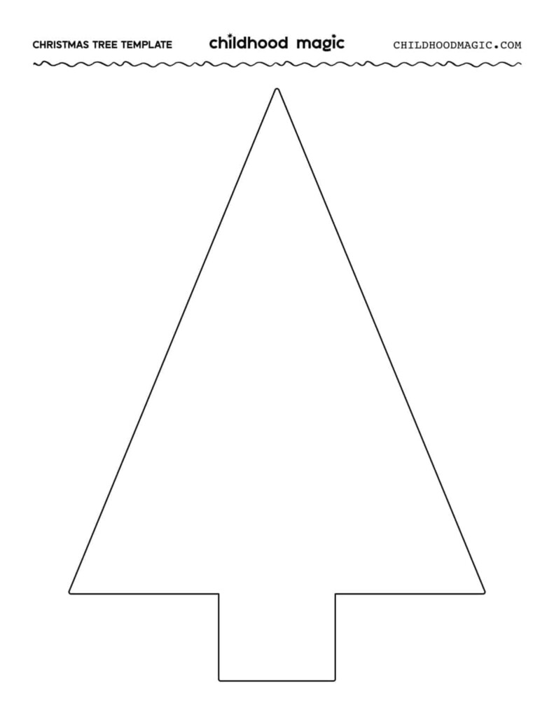 Christmas Tree Outline Childhood Magic