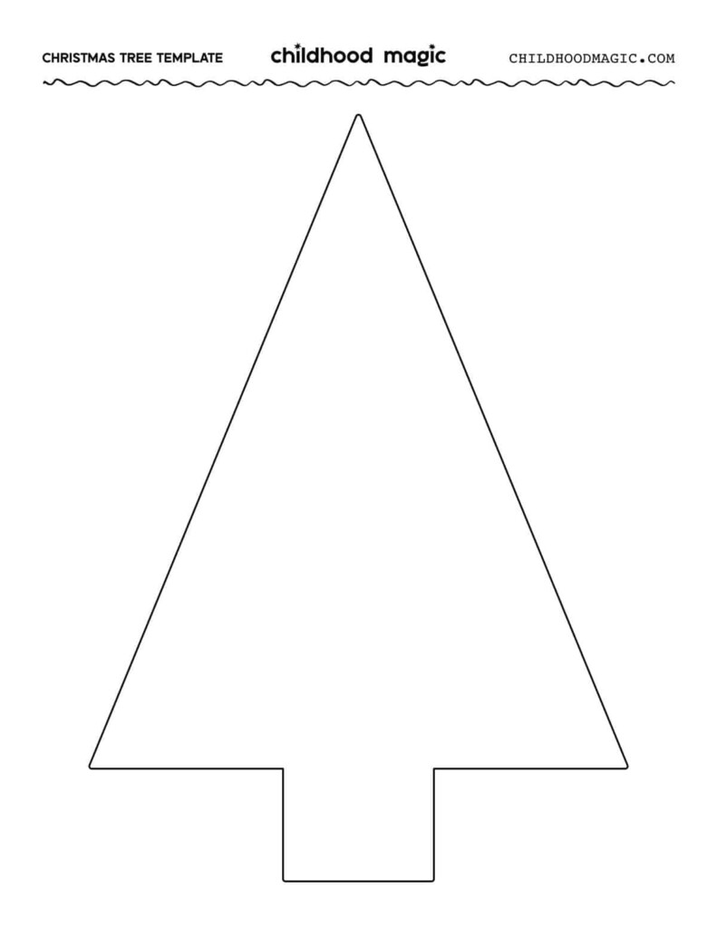 Christmas Tree Outline Childhood Magic
