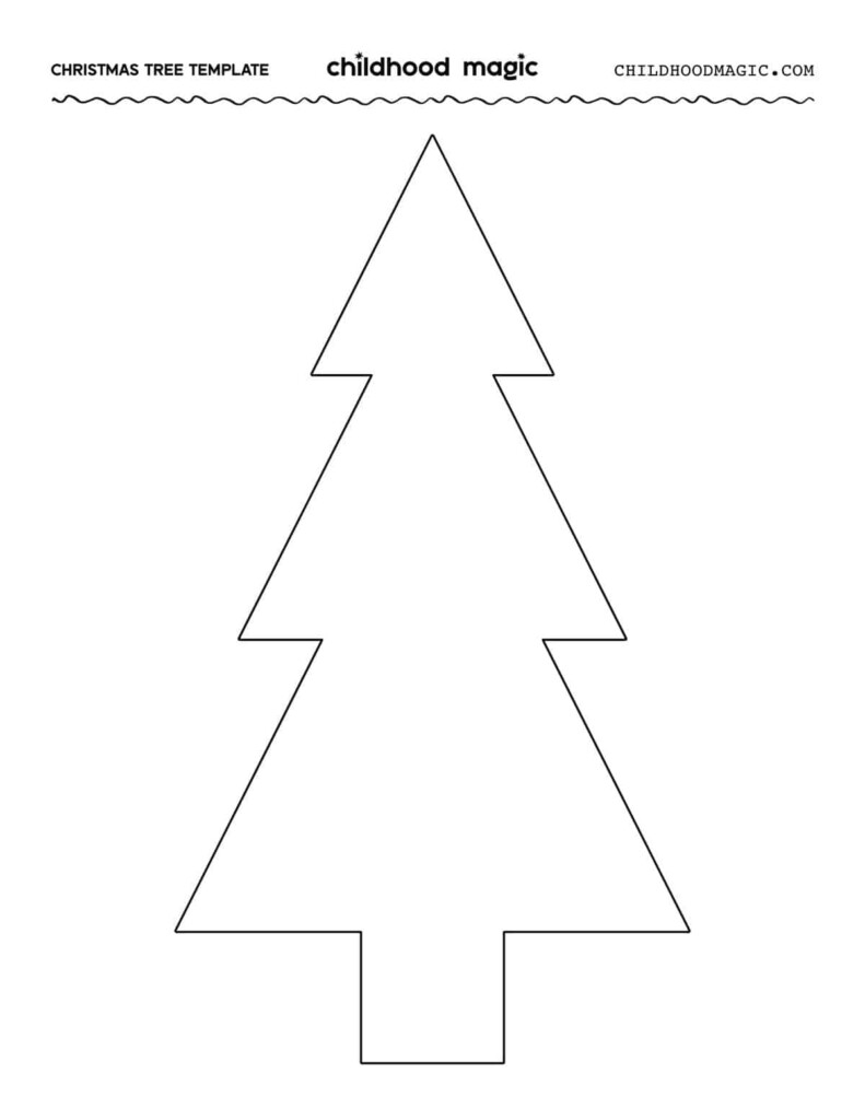 Christmas Tree Outline Childhood Magic