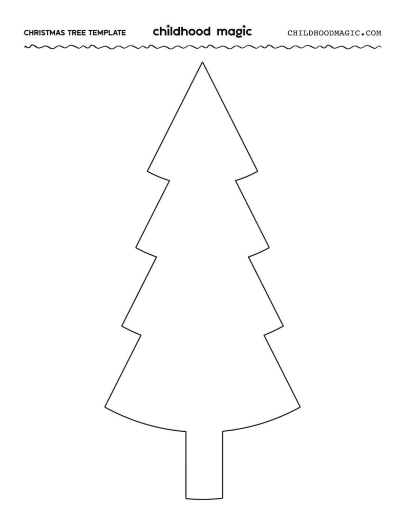Christmas Tree Outline Childhood Magic