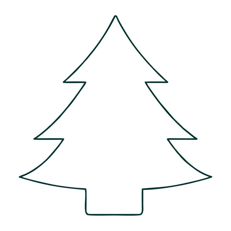 Christmas Tree Stencil Template Christmas Tree Template Christmas 
