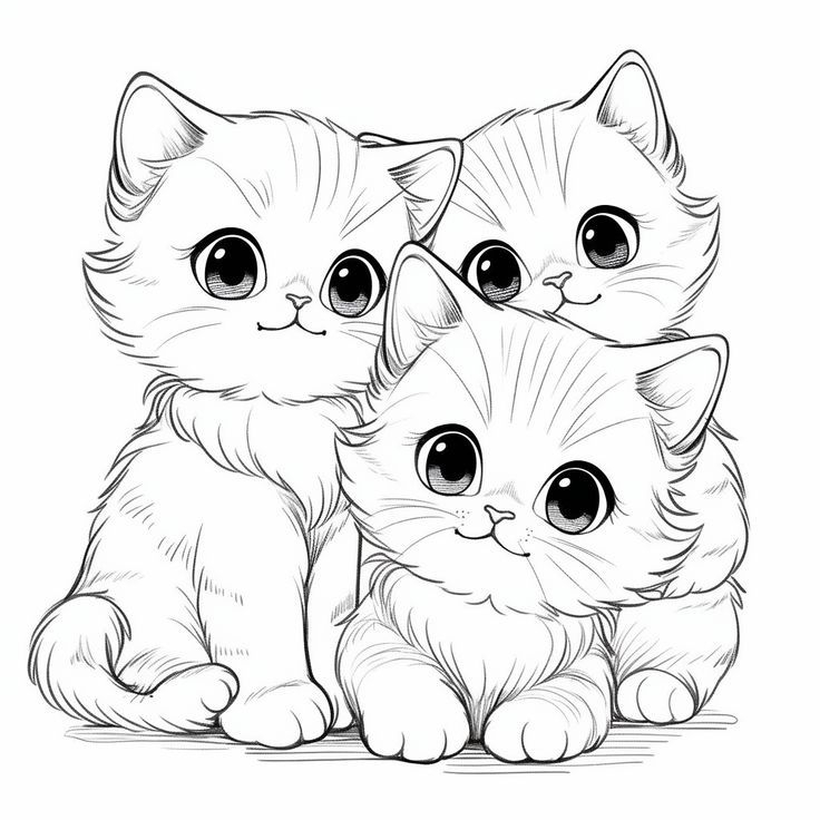 Coloring Pages Kittens Printable Dev onallcylinders