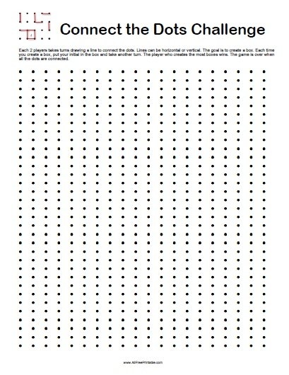 Connect The Dots Game Free Printable